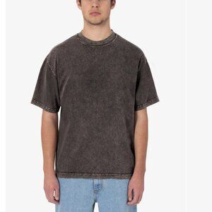 Mock Crew Neck Cotton T-Shirt in Cocoa 🍫